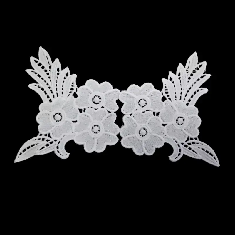 Customized White Milk Silk Embroidery Lace Vintage Chemical Lace For Wedding Dresses Shoes And Other Clothing Accessories