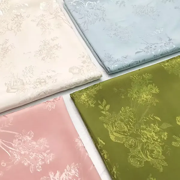 96 Polyester 4 Spandex Soft Comfortable Garment Material Fabrics For Clothing Satin Jacquard Fabric
