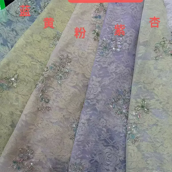 Vintage Multi Color Embroidery Mesh Lace Fabric For Dresses Vintage Multi Color Embroidery Mesh Lace Fabric For Dresses
