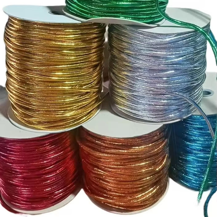 5 mm farbenfrohe Metallic Polyester