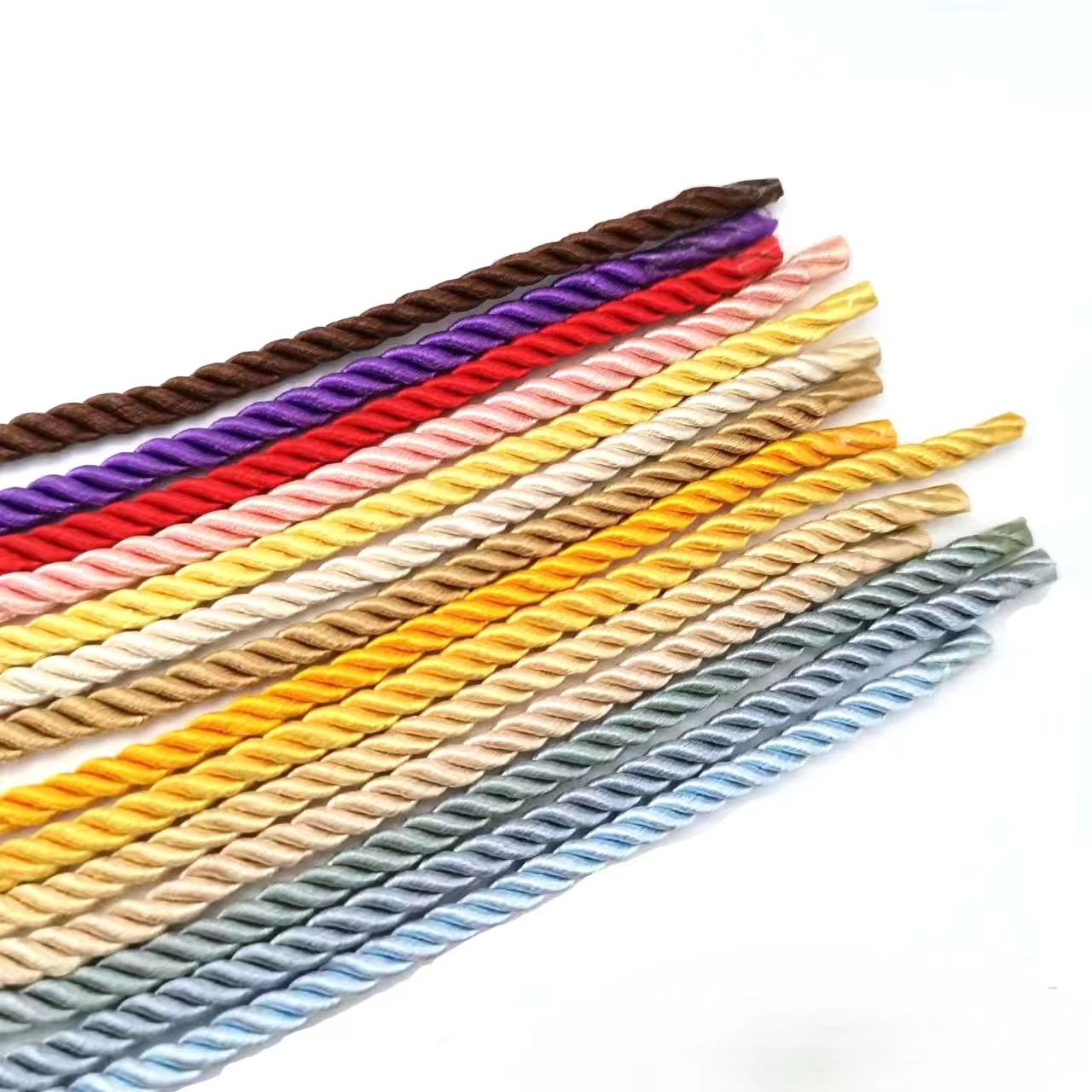 Feste Farbe 7 mm Stränge farbig Seidenseil Dekoration Seidenseil