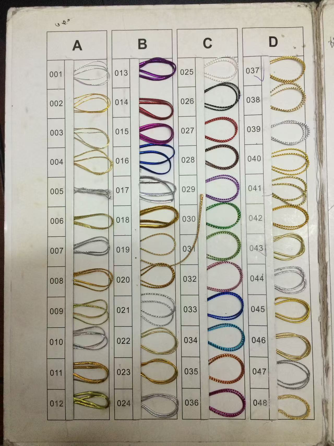 5mm Colorful Metallic Polyester Rope Jewelry Thread Metallic Cords Rope