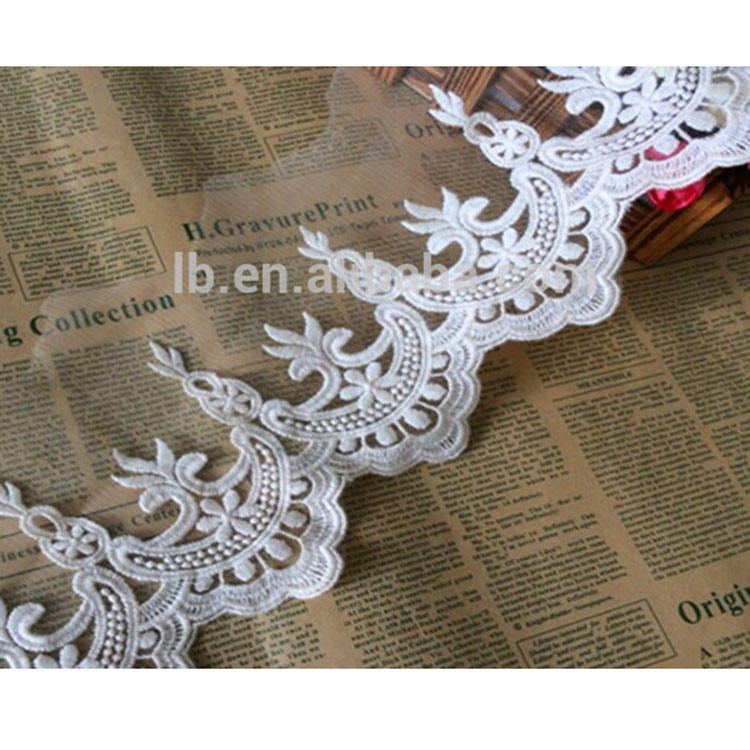 Schöne Design häkeln Baumwollgestrickte Spitze für Hochzeitskleid