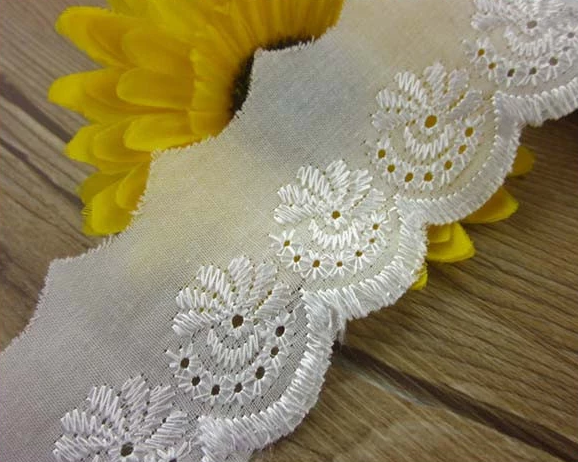 2018 Hot Sale Embroidery Trimming TC Lace for Woman Dress