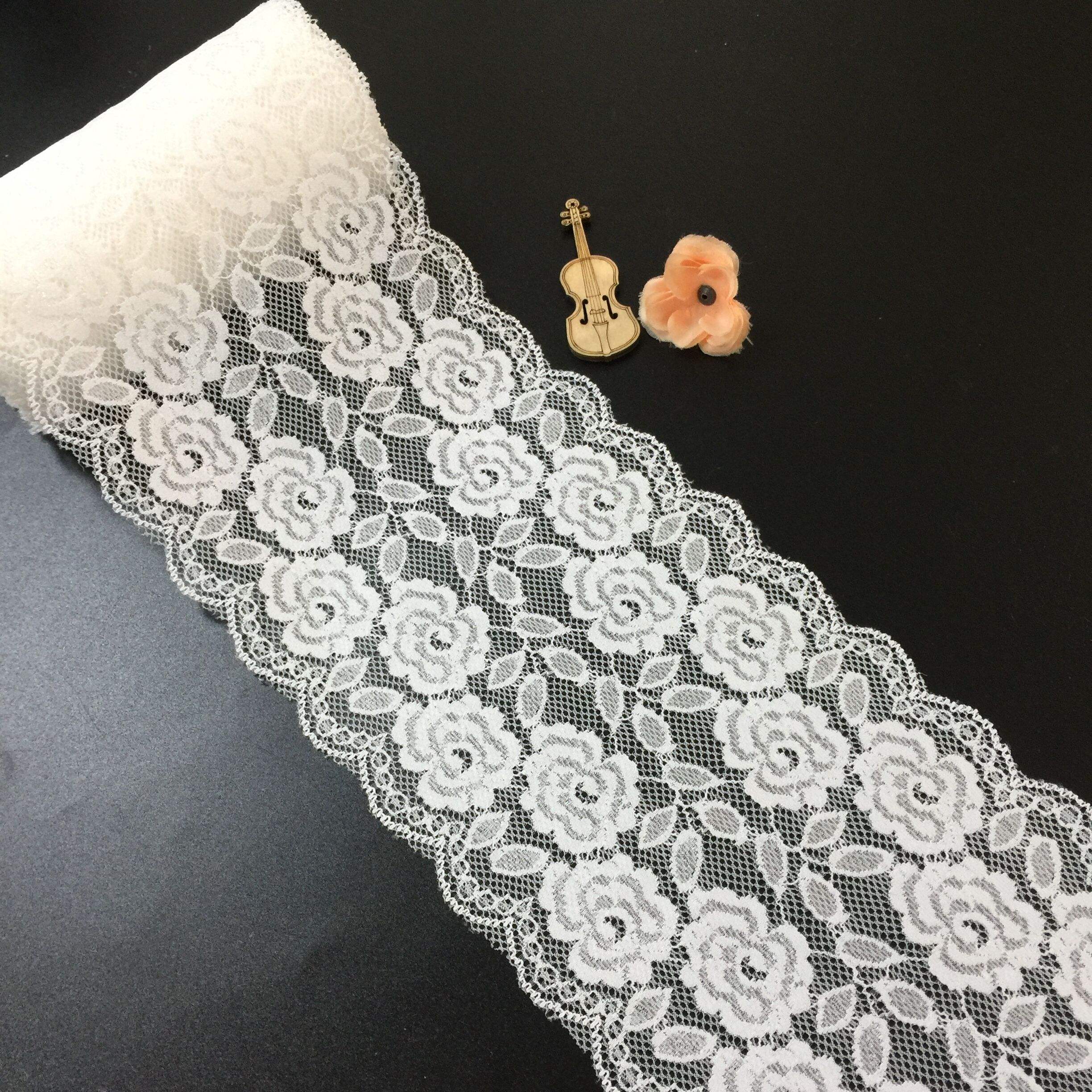 Nylon Spandex Stretch Elastic Spitze elastischer Spitzenverkleidung Unterwäsche