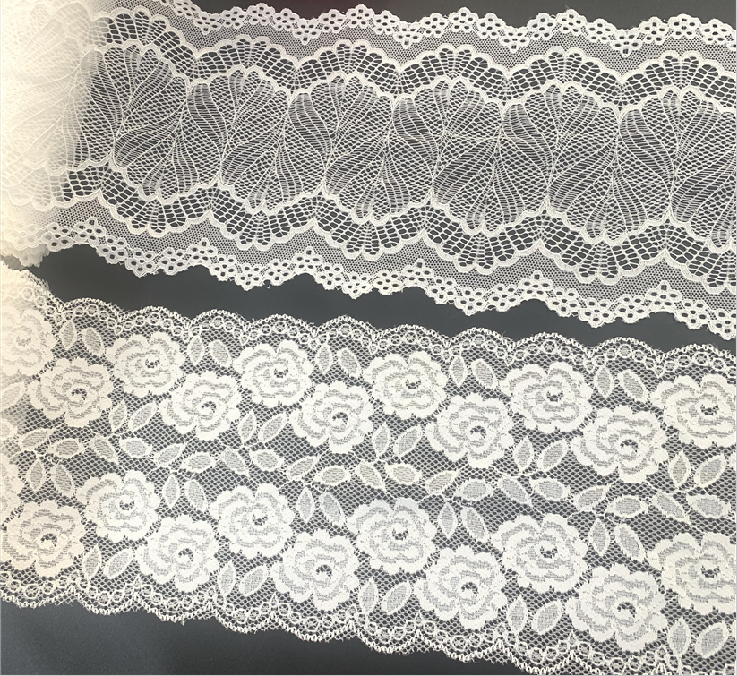 Heißer Verkauf Fancy Nylon Spandex Spitze Stretch Spitze Trim Elastic Spitze für Unterwäsche und Dessous