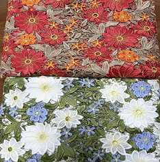 Luxus schwer gemachte Blumenstoff Stoff Perle Spitze Mesh Stoff Gitter