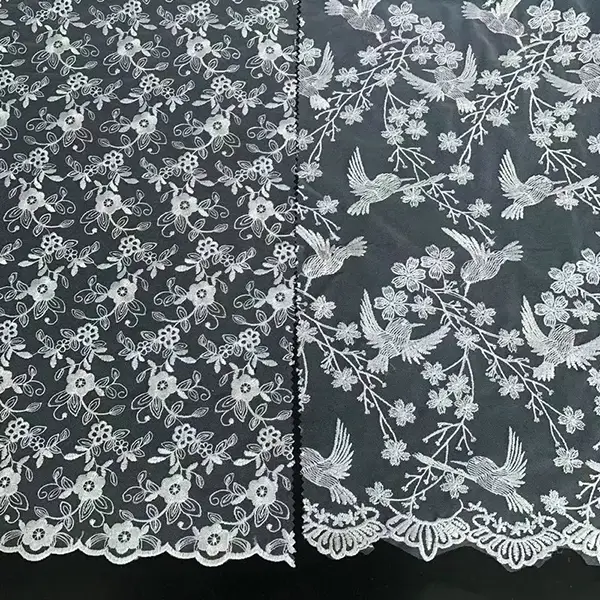 Tulle Stoff Stickerei Spitze Stoff